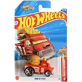 Hot Wheels Buns of Steel Diecast Car, Red, Let's Race Series 5/5, 1:64 Scale, 153/250
