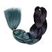 Ombre Braiding Hair 3 packs Jumbo Braiding Hair Extensions For Braiding Twist 24 Inch 100g/Pack (Black/Dark green)
