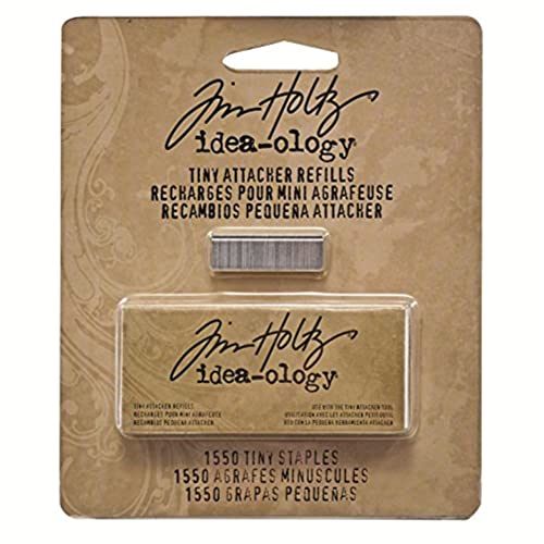 Recargas de metal para pequenos fixadores Tim Holtz Idea-ology, caixa com 1550 grampos, 25 polegadas, TH92801, Original Version, 1