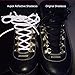 Aupek Reflective Round Short Shoelaces Black 54 inch for outdoor sport