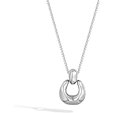 HESSAWELL Gold Pendant Necklace for Women Statement Gold Silver Necklace Trendy Jewelry for Women
