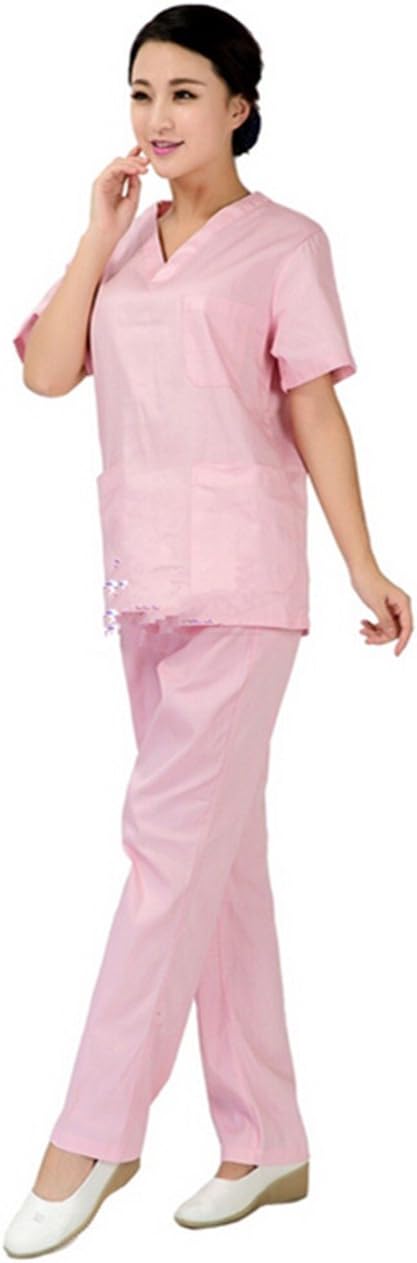SHJ Female Nursing Medical Doctor Doctress Scrub Set Uniform Doctor Biohazard Suits Divided Suits Operating Room