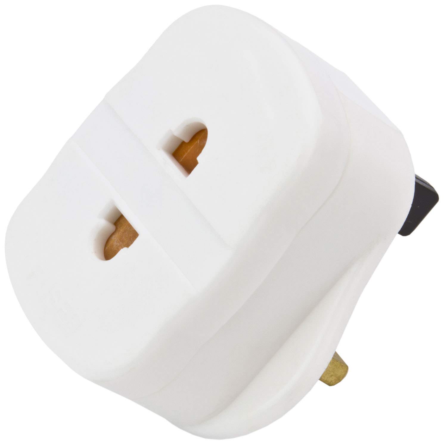 Shave Adapter Plug UK Electric Toothbrush Adapter Plug, 2 Pin To 3 Pin Electric Shaver Adaptor Socket Converter, White