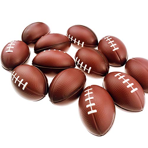 Akusety Soft Foam Mini Football Stress Balls for Kids 3.5" Perfect for Small Hands, 12-Pack