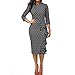 Goddessvan Women's Elegant Dot Bodycon Work Business Party Evening Dress