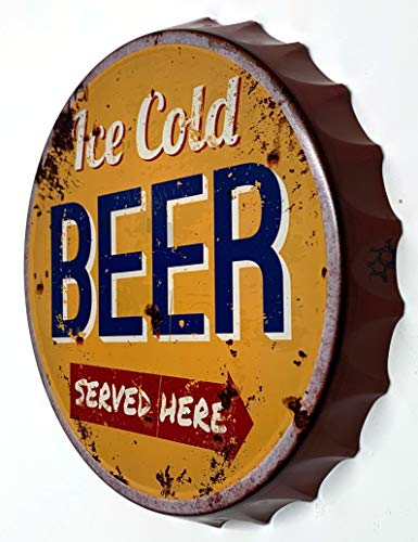 Moritz-Blechschild-Kronkorken-Ice-Cold-Beer-Served-here-33-cm-Durchmesser-cm-Deko-Schild-mit-Aufdruck-Aufschrift