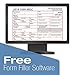 1099 Misc Tax Forms 2019 - Tangible Values 4-Part Kit with Envelopes - Software Download Included, 25 Pack