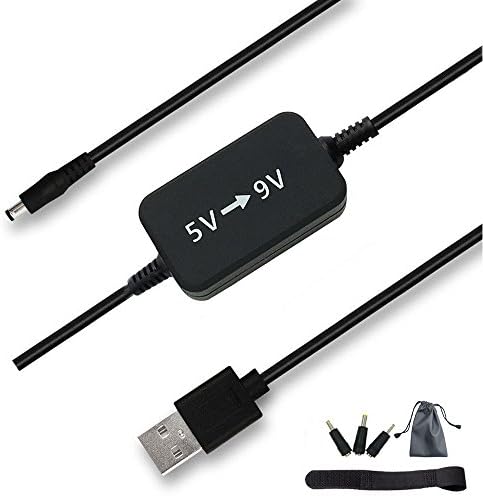 SAIYU DC 5V to DC 9V USB Step Up Voltage Converter Adjustable Power Adapter Regulator Transformer Plug With Barrel Jack Booster Module(5V-9V)