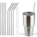 Accmor 18/8 Stainless Steel Straws, Reusable Metal Drinking Straws for 30 20 Oz Yeti Tumbler Rambler Cups (8, FBA)