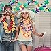 Maxdot 4 Pieces 9 Feet Long Tropical Multicolored Paper Tissue Garland Flower Banner for Luau Hawaiian Party Supplies
