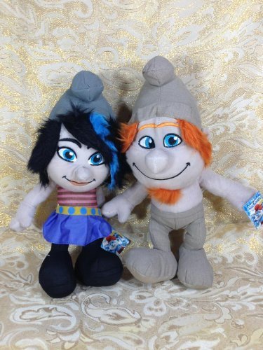 Licensed Set of 2 Smurfs 2 Naughties Hackus and Vexy Grey Smurfs 14