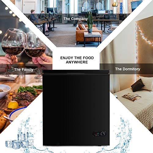 5.0 Cu.ft Chest Freezer Small Deep Freezer Mini Outdoor Chest Freezers