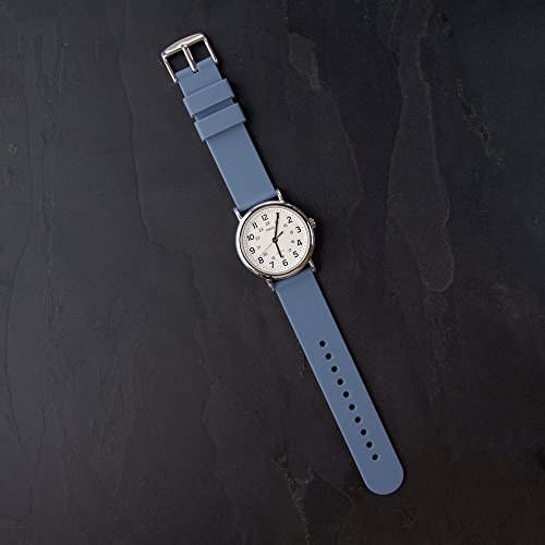 Archer Watch Straps | Silicone Quick Release Soft Rubber Replacement Watch Bands for Men and Women, Watches and Smartwatches (Steel Blue, 24mm) - Thumbnail 6