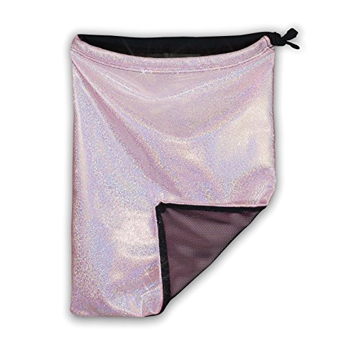 Pelle Leap Gear Pointe Shoes Mesh Bag for Girls' Dance - Pink Sparkle