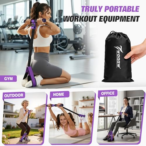 Upgraded Pedal Resistance Band with Handles, Foot Pedal Resistance Bands for Women, Core Abs Leg Training, Exercise Bands for Full Body Workout, Home Gym Equipment, Pilates & Physical Therapy