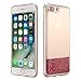 ESEEKGO Case Compatible iPhone 7 Plus, ESEEKGO Floating Liquid Case Compatible with iPhone 7 Plus Soft Cover TPU Bumper Bling Bling Case (Rose Gold)