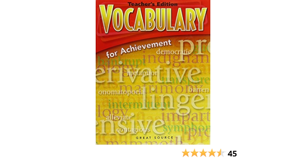 Voary For Achievement Teacher S Edition Grade 6 Intro Course 2006 Great Source 9780669517613 Books