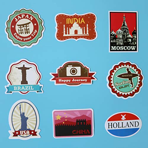 4 Waterproof+Stickers+National+Skateboard+Suitcase