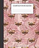 Composition Notebook: Insect Ephemera Bugs Floral College Ruled Notebook Lined School Journal