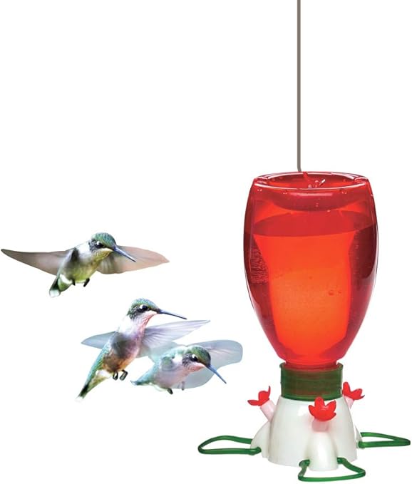 Amazon Com Big Red Hummingbird Feeder Wind Spinners Garden
