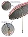 Party With Pride 8 Foot Beach Umbrella, Patriotic USA Flag, Includes Carry Bag, UV Protection From Sun, Windproof, Adjustable and Telescoping (American Flag)