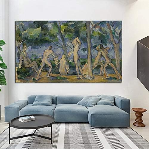 Tzxdbh Cezanne Seven Naked Men Canvas Art Posters Decoracion Del
