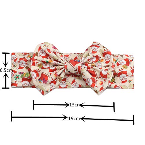 image for Sayhi Christmas Handmade Stretchy Headband with Bows Pom Pom Bun Big H
