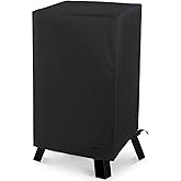 NettyPro Electric Smoker Cover, Heavy Duty Waterproof Vertical Smoker Cover for Masterbuilt Outdoor Square Grill Smoker, Black