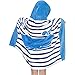 Hoomall Kids Bath Towel for Boys Girls, Whale Pattern Child Hooded Beach Towel Fast Drying Ultra Absorbent Poncho for Bath/Pool/Beach Swim Cover (127cmx76cm, Blue Whale)