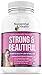 Strong & Beautiful Hair Supplement for Women - Grow Hair Faster, Longer and Stronger - Hair Growth Vitamin Formula with Biotin 5,000 mcg, Bamboo & Keratin - for All Hair Types - Made in USA