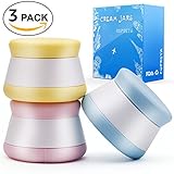 Travel Bottles Containers Sets, Silicone & PP Cream Jars Travel Accessories for toiletries, Compact Travel Size Containers with Hard Sealed Lids for Face Hand and Body Cream