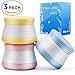 Travel Bottles Containers Sets, Silicone & PP Cream Jars Travel Accessories for toiletries, Compact Travel Size Containers with Hard Sealed Lids for Face Hand and Body Cream