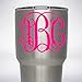 Your 3 Initials Monogram Interlaced Vine Decal for YETI Rambler Tumbler 20 oz 30 oz Sticker Intertwined