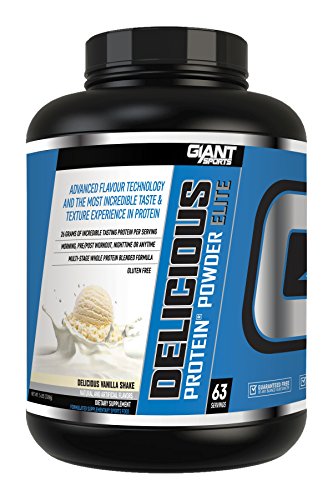 Giant Sports Delicious Elite Powder, Vanilla, 5 Pound