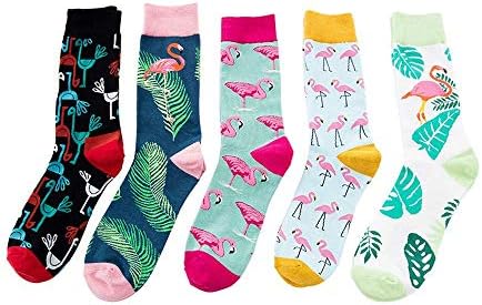 VIGVOG Men's Women's Colorful Art Patterned Casual Crew Socks 5-8 Pack