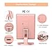 BESTOPE Makeup Vanity Mirror with 21 Led Lights,3x/2x Magnification Led Makeup Mirror with Touch Screen,Dual Power Supply, 180° Adjustable Rotation,Countertop Cosmetic Mirror, Rose Gold