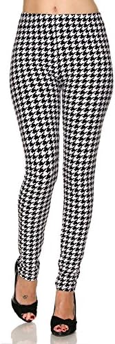 Womens Soft Stretch Variety Pattern Printed Brushed Leggings Pants