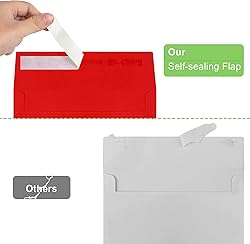 70 Packs A4 Envelope, Red A4 Envelopes, 4x6 Photo