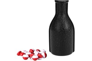 Teekerwan 16 Red Plastic Scoring Numbered Pills, Kelly/Pill Pool, Billiard Depot Pool Plastic Tally Shaker Bottle with Peas/Balls
