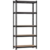BestOffice 5 Tier Storage Shelves Adjustable Garage Shelves 15.7" D x 35.4" W x 72" H Heavy Duty Garage Shelving with Premium Materials MDF Boards for Kitchen Basement Warehouse Pantry