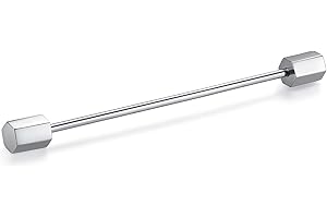 HONEY BEAR 2.52inch Mens Shirt Collar Bar Pin Clips Clasp Set Business Gift 6.4cm