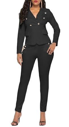 Amazon Fly Year Jp 女性エレガント2ピースブレザースーツスリム