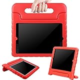 BMOUO ShockProof Convertible Handle Light Weight EVA Protective Stand Kids Case for Apple iPad 4, iPad 3 and iPad 2 - Red