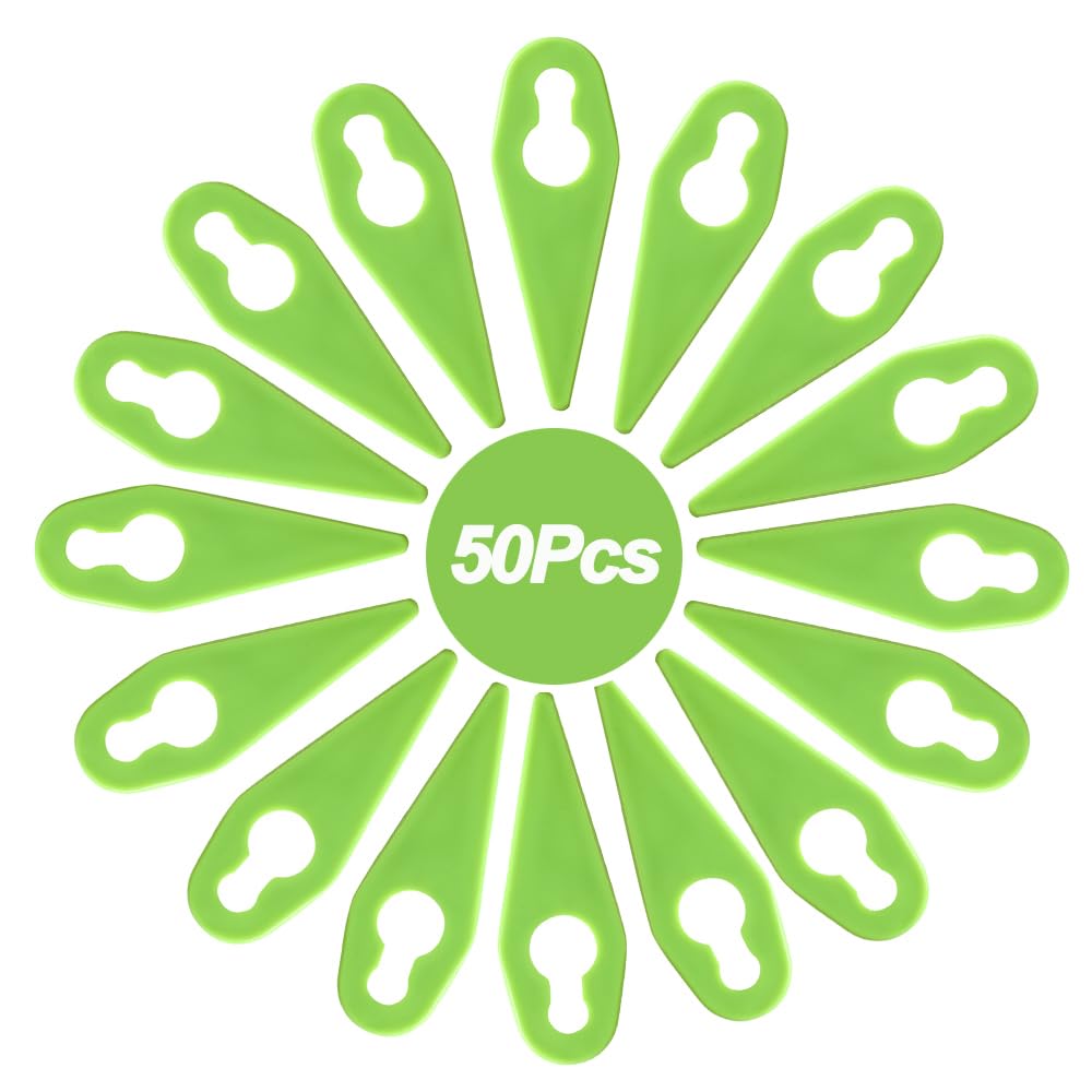 FourShow 50Pcs【PA6】 Plastic Blades Compatible with Gtech Grass Trimmer Strimmer ST01 ST02 ST04 ST05 ST20 GT3.0 GT4.0 GT50