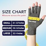 Dr. Arthritis Compression Gloves & Handbook for Arthritis Carpal Tunnel Grey M view 2