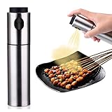 Besmon Olive Oil Sprayer Stainless Steel Refillable Bar Bottles for Cooking, Salad Oil Dressing,BBQ, Grilling and Roasting, 100ml Food Grade Cooking wine & Vinegar Sprayer