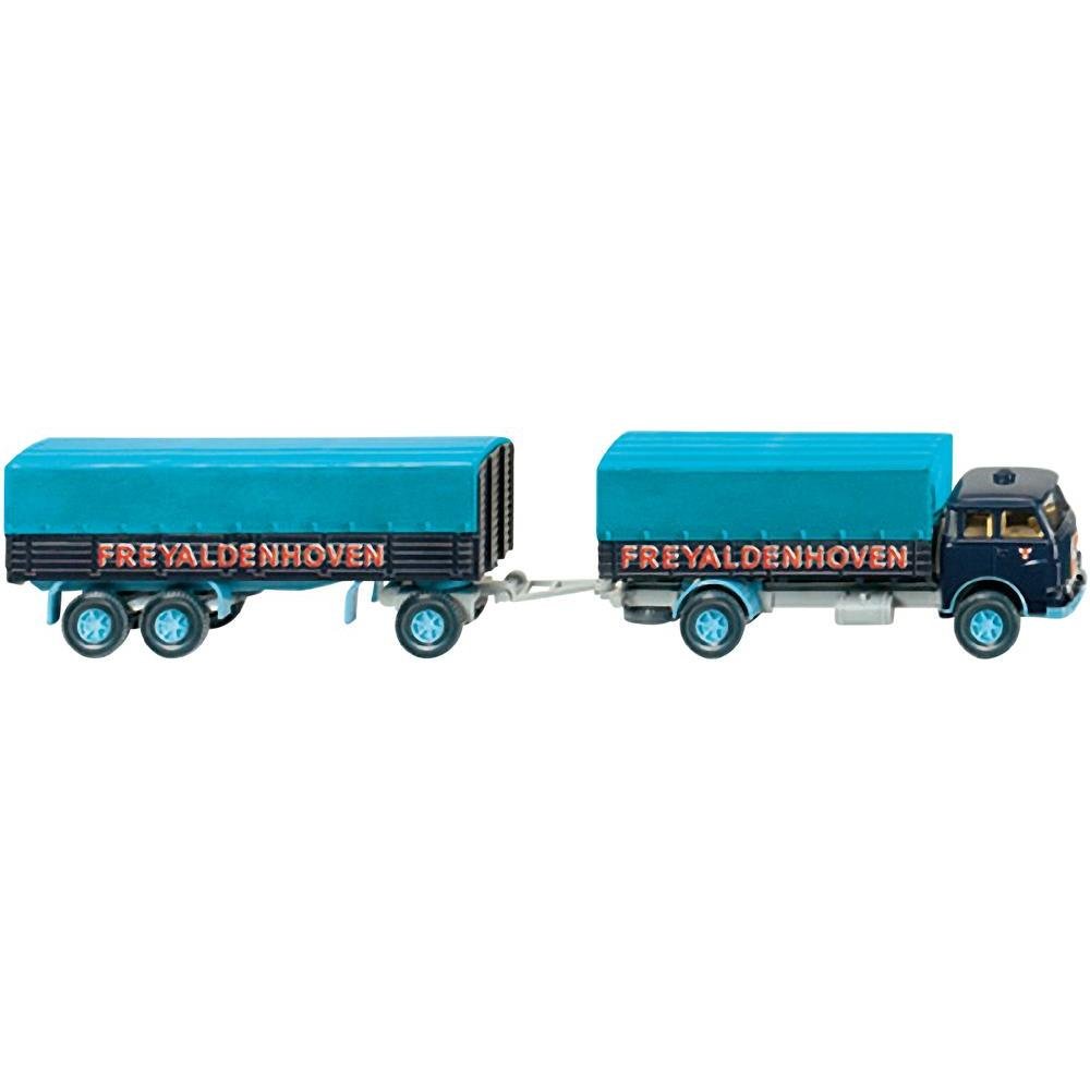 Wiking 041602 Flatbed truck and trailer (MAN "Pausbacke")