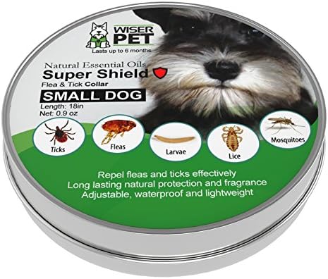 Natural Flea Collar for Small Dogs | Prevent fleas, ticks, lice and mosquitoes | All Natural Chemical and Toxin Free | Safe for Pets and Family | Long Lasting up to 180 days!