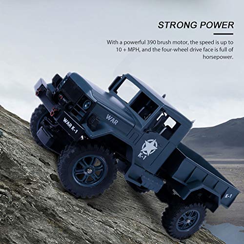 image for RC Cars for Kids,2.4GHZ Remote Control Military Truck 4WD Off-road Cra