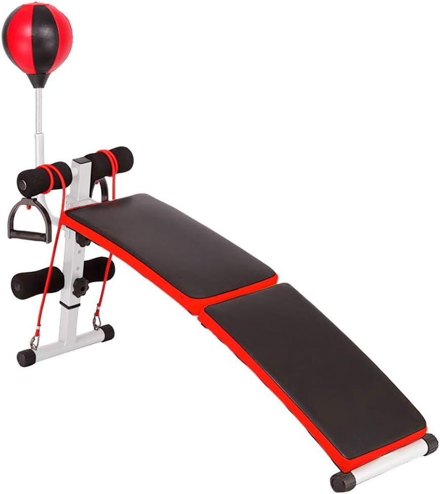 KIOLPO Sit Up Bench Adjustable, Adjustable Bench Press for Abs Exercise Like Dragon Flag, Easy Moving Versatility Flat Incline Decline Bench, Weight Capacity Home Gym Equipment